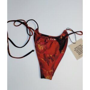 SAME Los Angeles Bottom Swim  Womens High Rise 90S Floral SZ Small